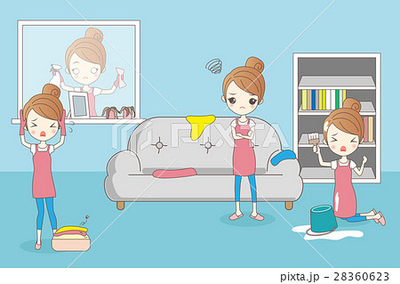 cartoon housewife do work cartoon housewife do work 28360623