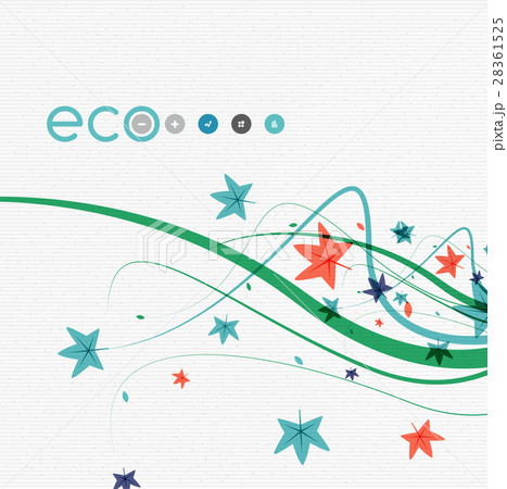 Vector abstract floral waves with leaves, nature 28361525