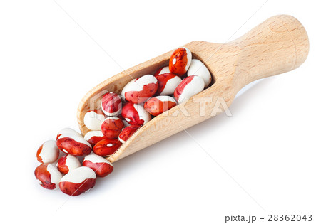 kidney beans in wooden scoop 28362043