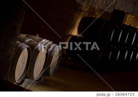 Barrels in Wine Cellar 28364725