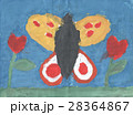 Children's drawing - beautiful butterfly flying in 28364867