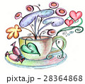 Stylized cup and saucer and chocolates from  28364868