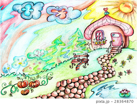 Illustration - a fantastic grandmother house on 28364870