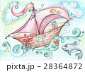 Illustration - fantastic boat floats on the ocean 28364872
