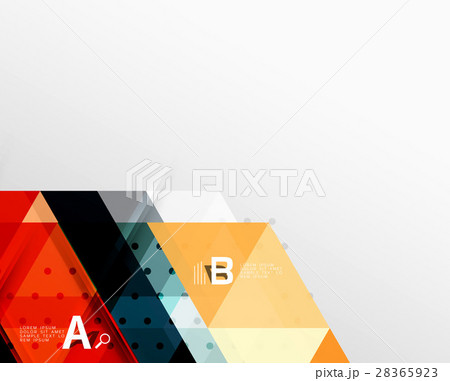 Color transparent trianlge tiles with infographic 28365923