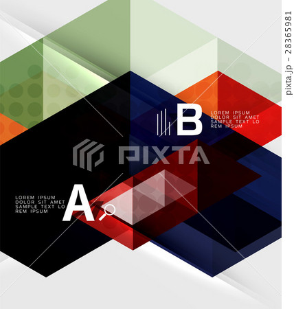 Futuristic triangle tile background with options 28365981