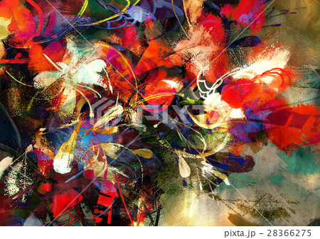 abstract bright colorful flowers 28366275