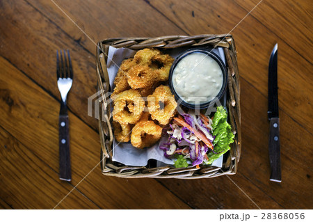 Fried calamari rings Fried calamari rings 28368056