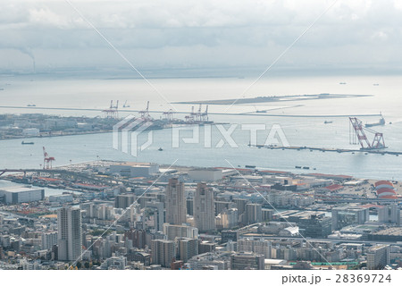 Kobe city and Osaka bay area. Kobe city and Osaka bay area. 28369724