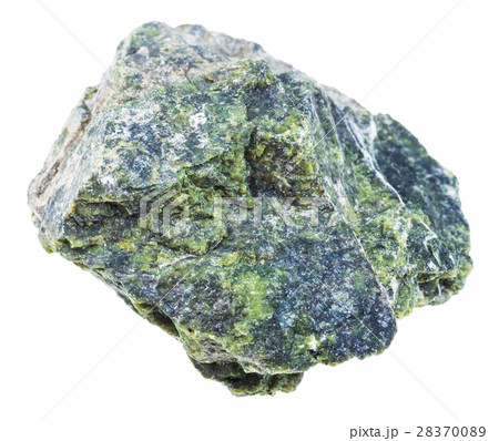 raw serpentine stone isolated on white raw serpentine stone isolated on white 28370089