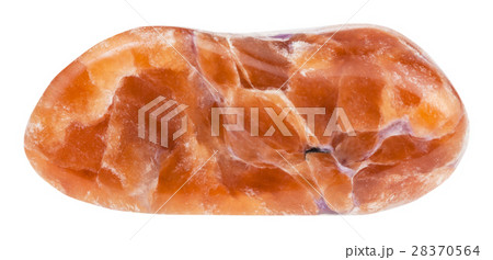 tumbled brown Tinaksite stone isolated 28370564