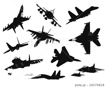 Military aircrafts set 28370828