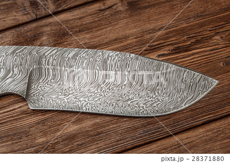 Hunting damascus steel knife handmade on wooden 28371880