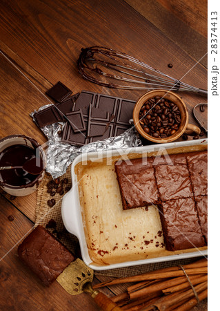 chocolate cake on a baking sheet chocolate cake on a baking sheet 28374413