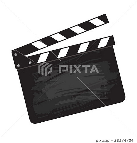 Blank cinema production black clapper board Blank cinema production black clapper board 28374704