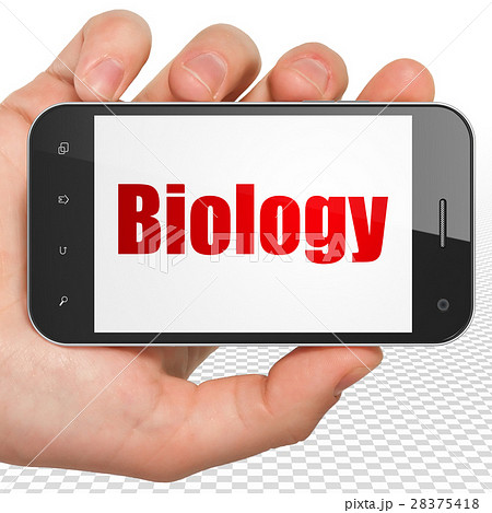 Science concept: Hand Holding Smartphone with Science concept: Hand Holding Smartphone with 28375418