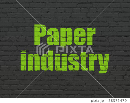 Manufacuring concept: Paper Industry on wall 28375479