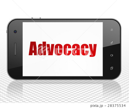 Law concept: Smartphone with Advocacy on display Law concept: Smartphone with Advocacy on display 28375534