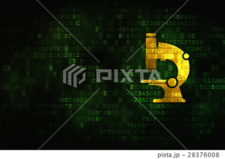 Science concept: Microscope on digital background 28376008