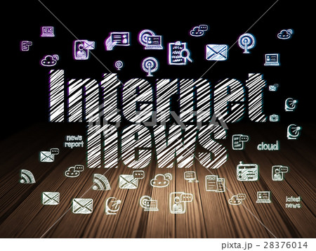 News concept: Internet News in grunge dark room 28376014