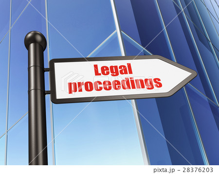 Law concept: sign Legal Proceedings on Building 28376203