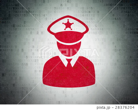 Law concept: Police on Digital Data Paper 28376204