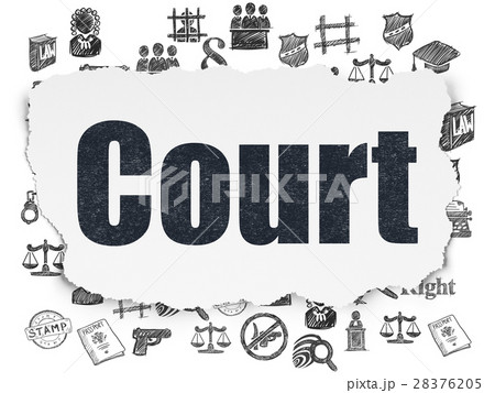 Law concept: Court on Torn Paper background 28376205