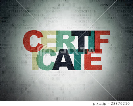 Law concept: Certificate on Digital Data Paper 28376210