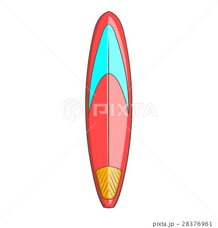 Color surfboard icon, cartoon style 28376961