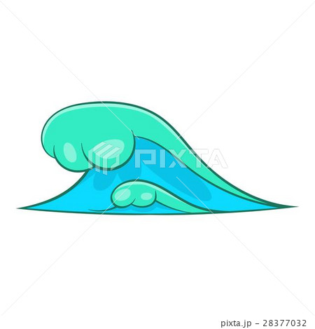 Big sea waves icon, cartoon style 28377032