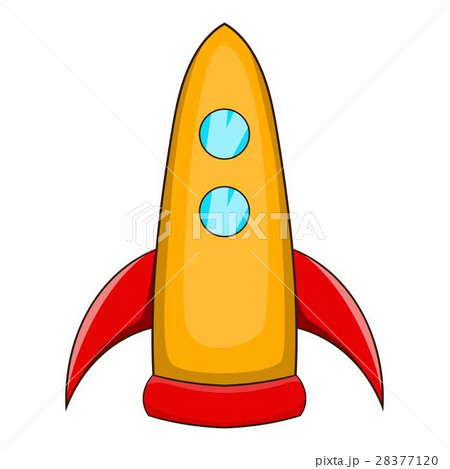 Rocket takes off icon, cartoon style Rocket takes off icon, cartoon style 28377120
