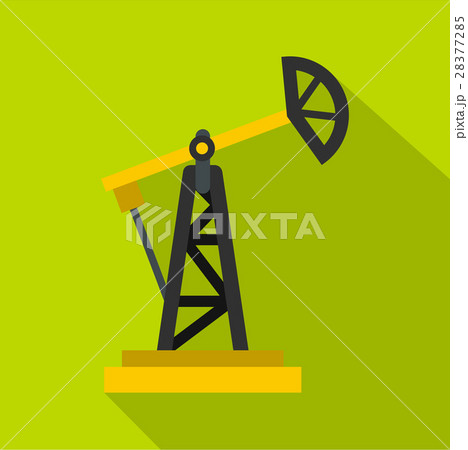Oil rig icon, flat style Oil rig icon, flat style 28377285