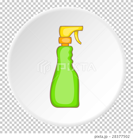 Green household spray bottle icon, cartoon style Green household spray bottle icon, cartoon style 28377502