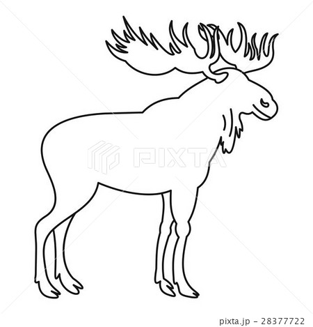 Moose icon, outline style 28377722