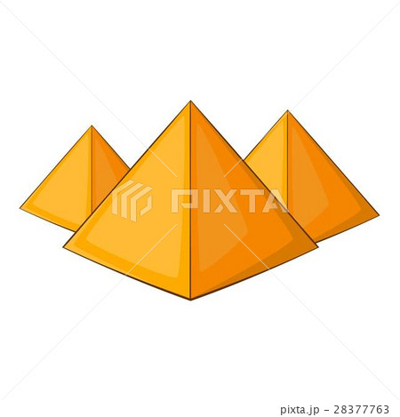Egyptian pyramids icon, cartoon style Egyptian pyramids icon, cartoon style 28377763