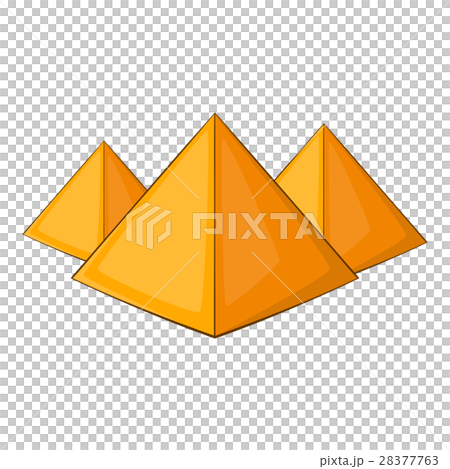 Egyptian pyramids icon, cartoon style Egyptian pyramids icon, cartoon style 28377763