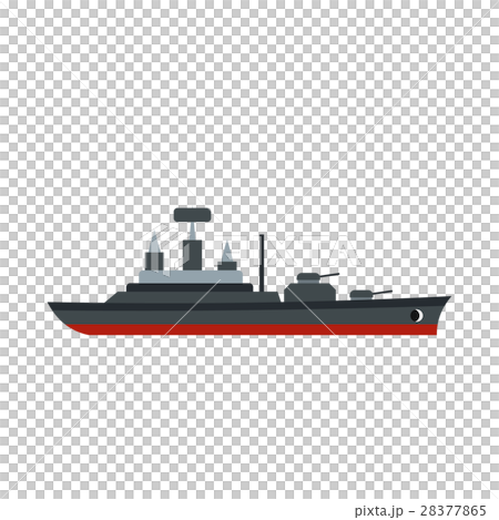Warship icon, flat style 28377865