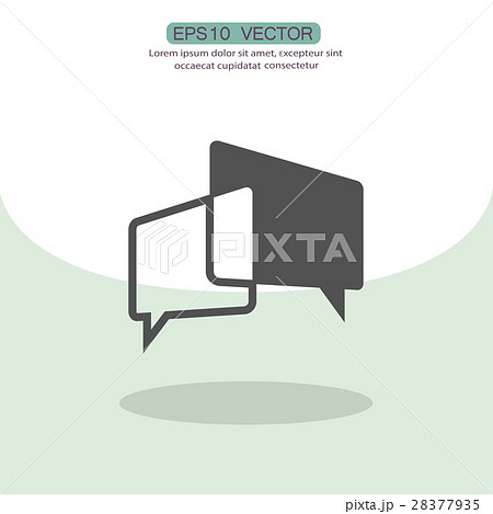 Pictograph of message or chat 28377935