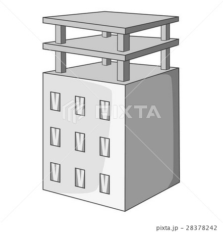 Building construction icon, gray monochrome style 28378242