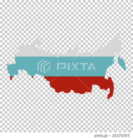 Russia map icon, flat style 28378305