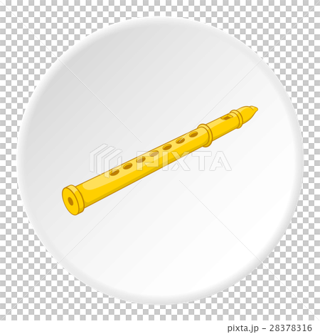 Flute icon, cartoon style 28378316