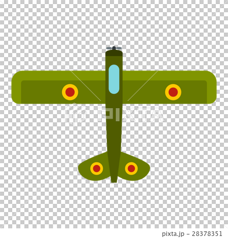 Army biplane icon, flat style 28378351