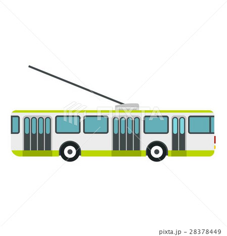 Trolley bus icon, flat style Trolley bus icon, flat style 28378449