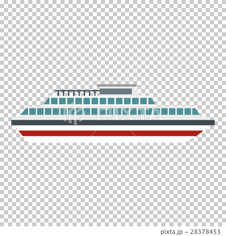 Steamship icon, flat style 28378453