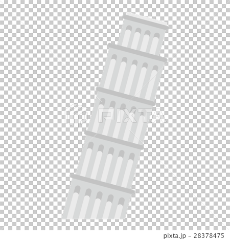 Pisa tower icon, flat style Pisa tower icon, flat style 28378475