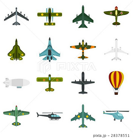 Aviation icons set, flat style Aviation icons set, flat style 28378551