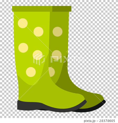 Rubber boots icon, flat style 28378605