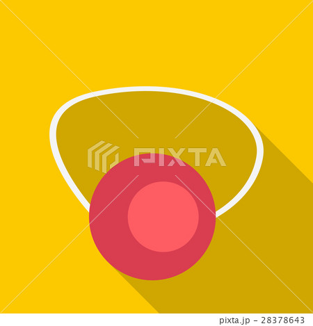 Clown nose icon, flat style 28378643