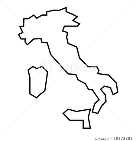 Map of Italy icon, outline style 28378888