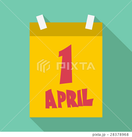 First april calendar icon, flat style 28378968